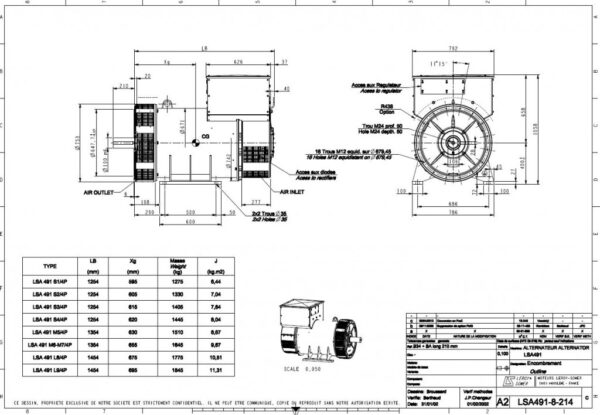 Leroy Somer Industrie Gen LSAC49.1L9C6S/4 GE-Jenbacher-Spec