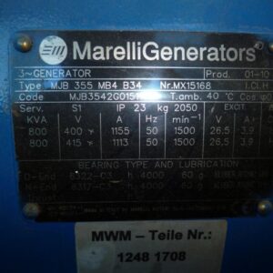 Marelli Generator MJB355MB4 MWM TN12481708