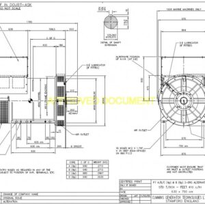 Zeichnung Stamford Industrie Gen PE734C2 GE-Spec