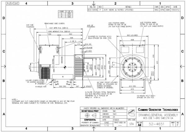 Zeichnung Stamford Marine Gen HCM534E13