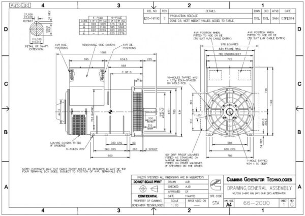 Zeichnung Stamford Marine Gen HCM634J2